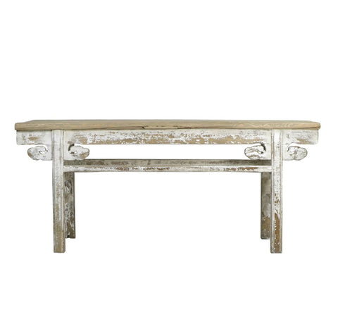 Reclaimed Pine Wood Chinese Console Table - Matthew Izzo Collection