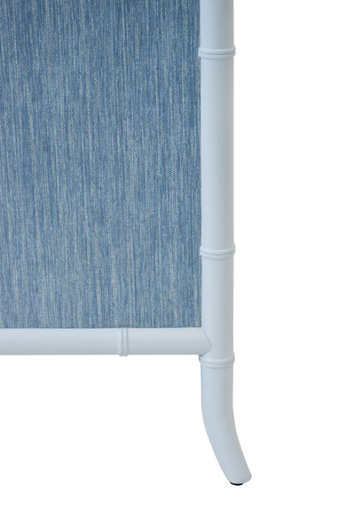 Beckett Four Drawer Chest - Blue Grasscloth & Light Blue Matte Lacquer