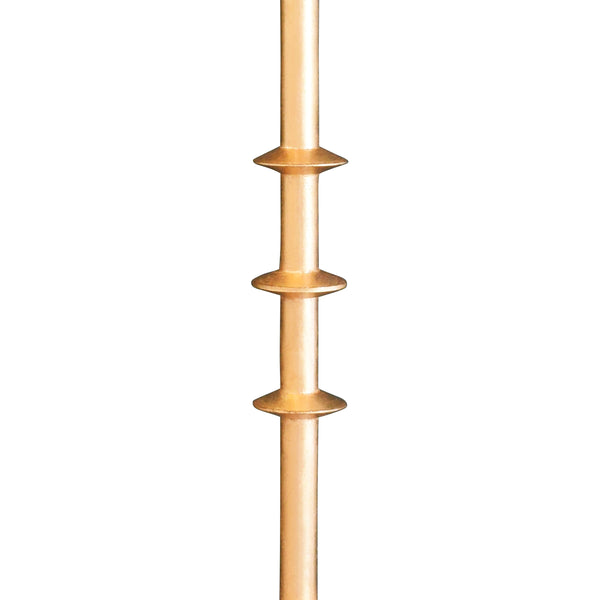 Blake Gold Leaf Wall Sconce w/White Linen Shade