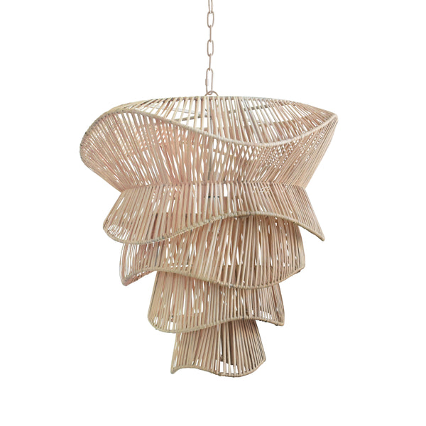 Cambry Bleached Rattan Pendant Light
