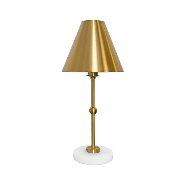 Chanler Rechargeable Table Lamp - Brass & Faux Alabaster