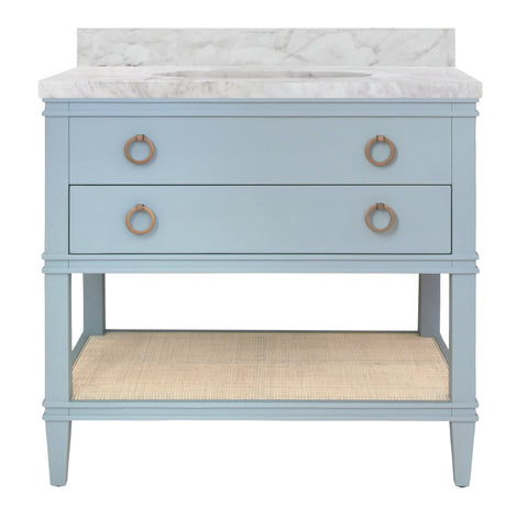 Cutler Single Sink Bathroom Vanity - Matte Light Blue