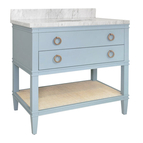 Cutler Single Sink Bathroom Vanity - Matte Light Blue