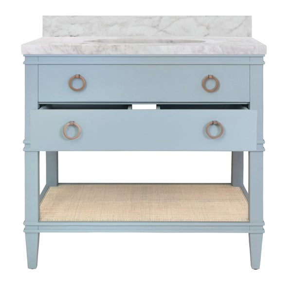 Cutler Single Sink Bathroom Vanity - Matte Light Blue