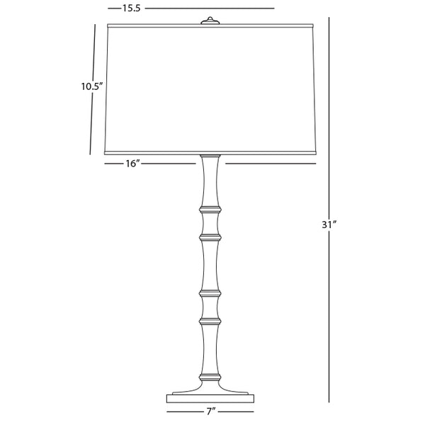 Kane Table Lamp w/Hardback Fondine Fabric Shade - Matte Daisy White & Polished Nickel