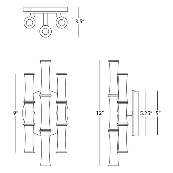 Kane Modern Wall Sconce - Obsidian & Polished Nickel
