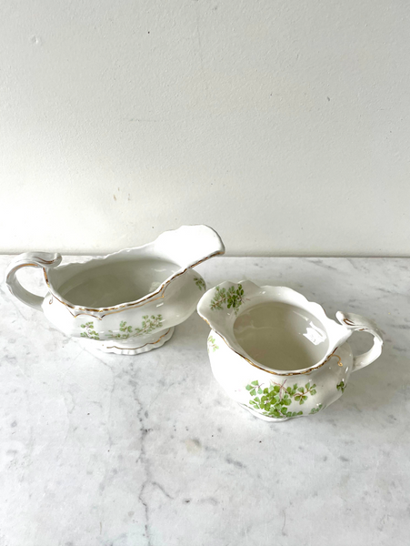 Vintage Royal Vitreous Saucière and Creamer by John Maddock & Sons - Pair