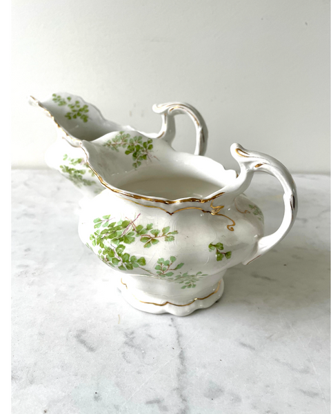 Vintage Royal Vitreous Saucière and Creamer by John Maddock & Sons - Pair