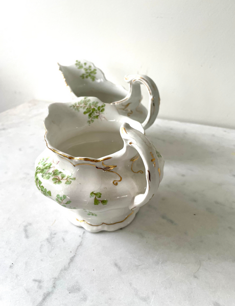 Vintage Royal Vitreous Saucière and Creamer by John Maddock & Sons - Pair