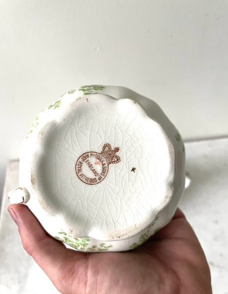 Vintage Royal Vitreous Saucière and Creamer by John Maddock & Sons - Pair