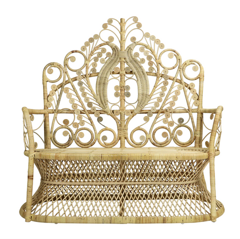 Lollipop Rattan Peacock Loveseat - Matthew Izzo Collection - Matthew Izzo Home