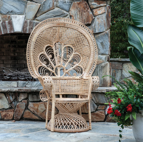 Lollipop Rattan Peacock Lounge Chair - Matthew Izzo Collection - Matthew Izzo Home