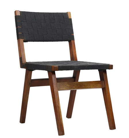 Metro Wood & Canvas Armless Side Chair - Matthew Izzo Collection