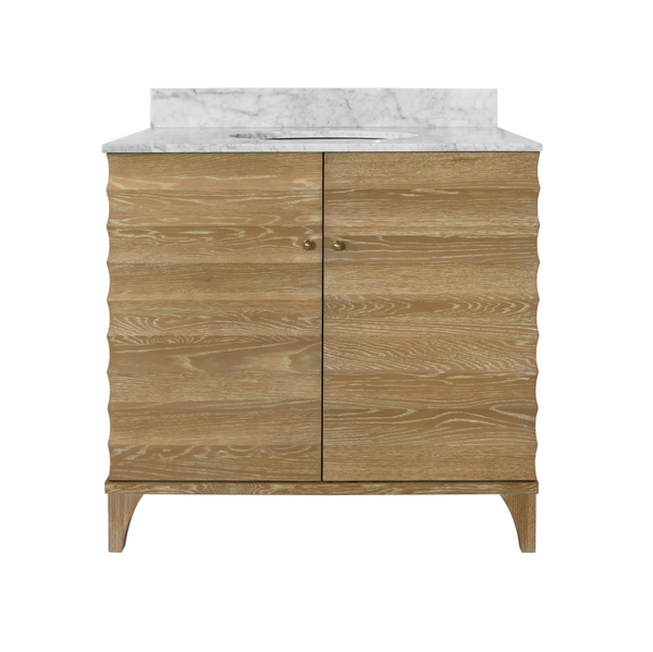 Rhodes Cerused Oak Single Sink Bath Vanity