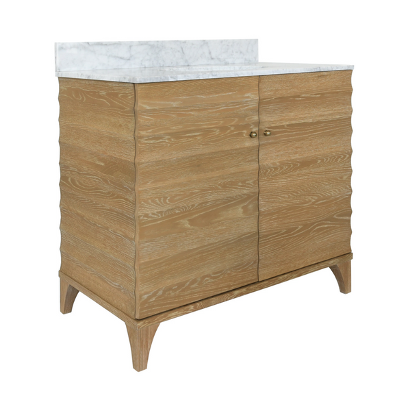 Rhodes Cerused Oak Single Sink Bath Vanity