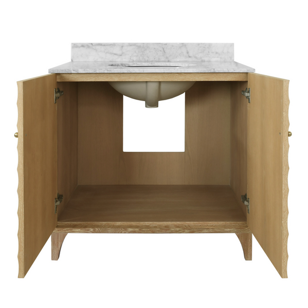 Rhodes Cerused Oak Single Sink Bath Vanity