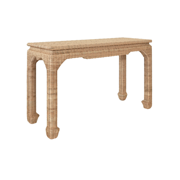 Fabian Ming Style Rattan Console Table