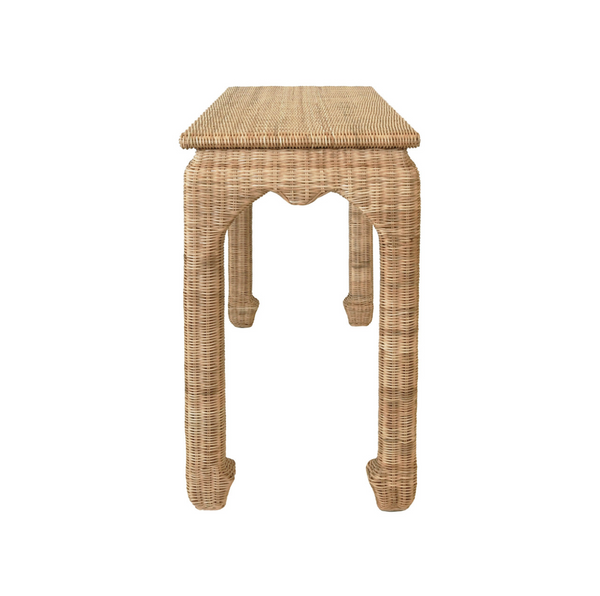 Fabian Ming Style Rattan Console Table