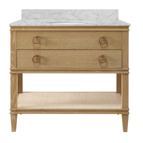 Worlds Away Cutler Bath Vanity - Cerused Oak