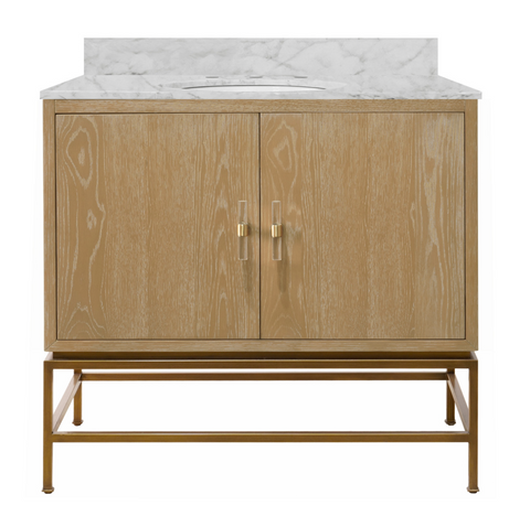 Worlds Away Clifford Cerused Oak Bath Vanity