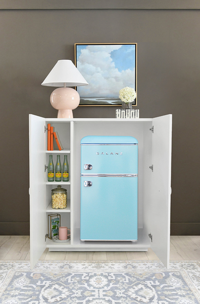 Justine Glossy White Lacquer Storage Cabinet