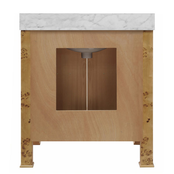 Blanche Single Sink Bath Vanity - Burlwood, Navy, or Matte White