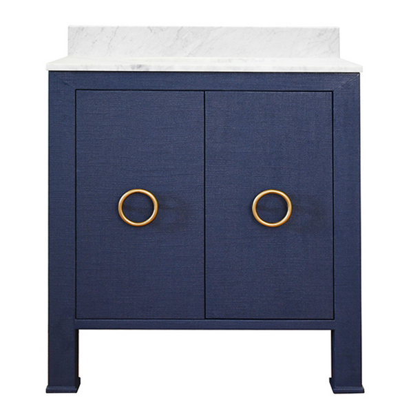 Blanche Single Sink Bath Vanity - Burlwood, Navy, or Matte White