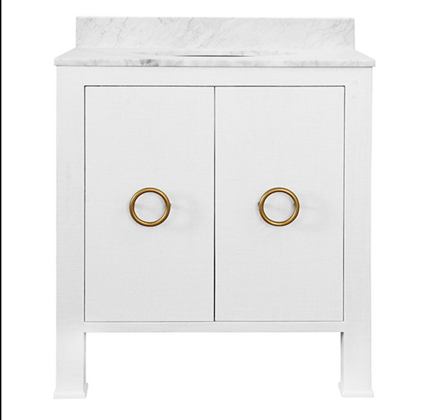 Blanche Single Sink Bath Vanity - Burlwood, Navy, or Matte White