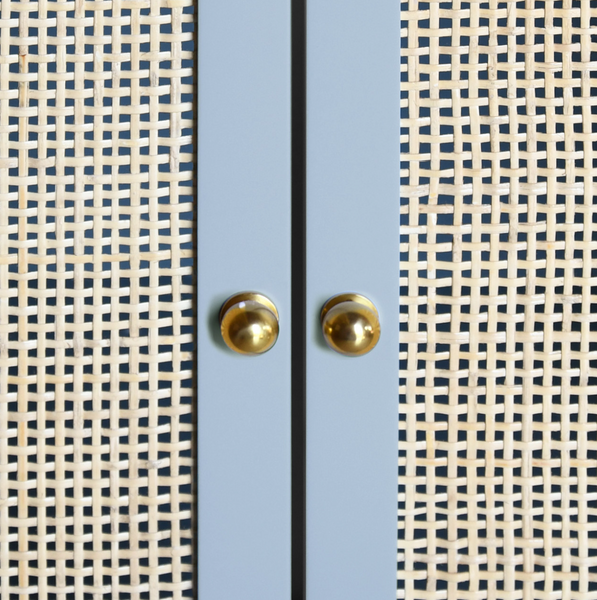 Boyd Single Sink Bath Vanity - Matte White Lacquer or Light Blue