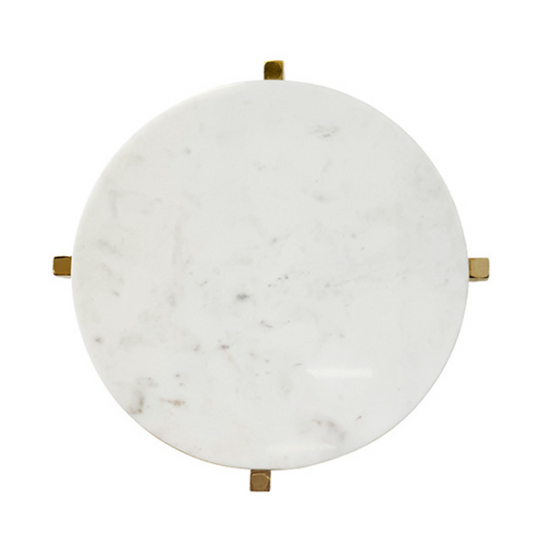 Winslet Marble & Brass Side Table