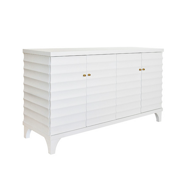 Gates Fluted Four Door Buffet - Cerused Oak or Matte White