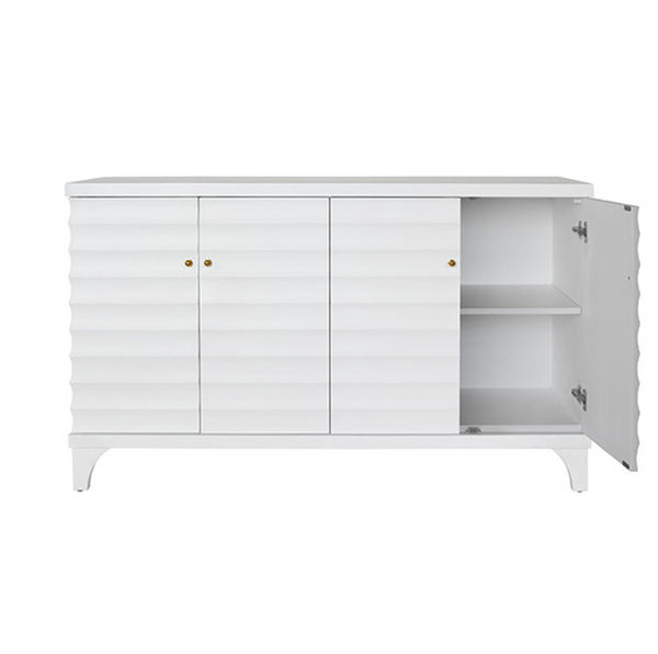 Gates Fluted Four Door Buffet - Cerused Oak or Matte White