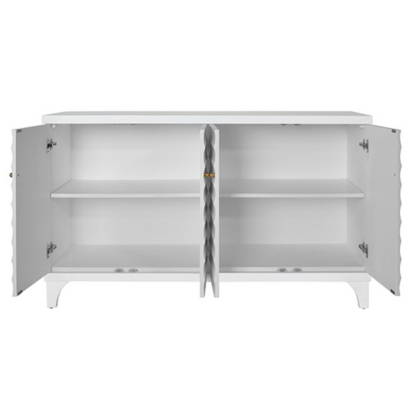 Gates Fluted Four Door Buffet - Cerused Oak or Matte White