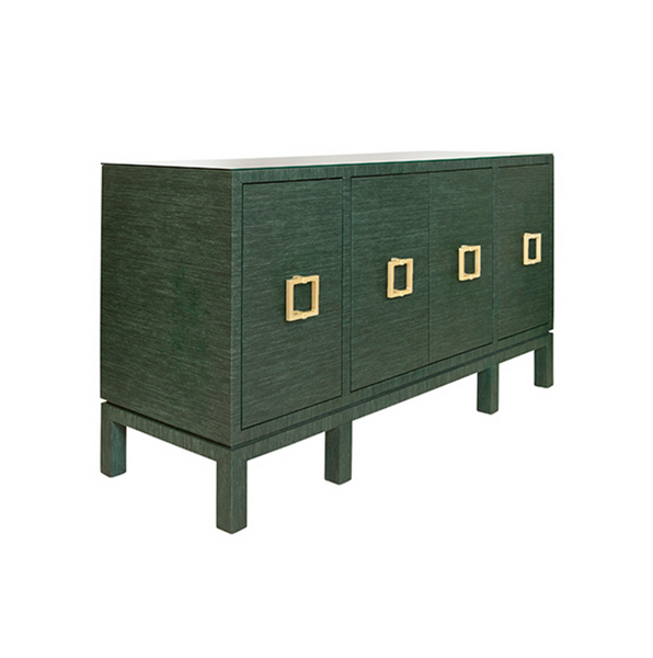 Effie Green Grasscloth Buffet