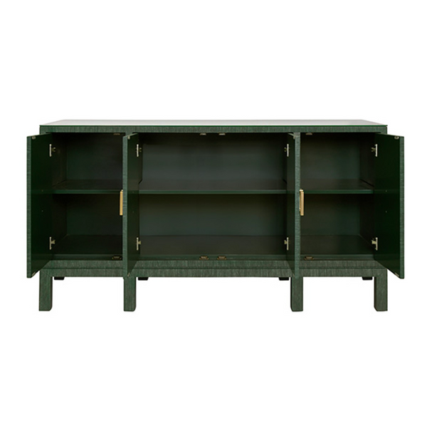 Effie Green Grasscloth Buffet
