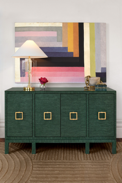Effie Green Grasscloth Buffet