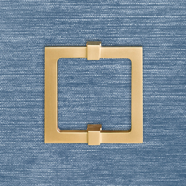 Effie Denim Blue Grasscloth Buffet