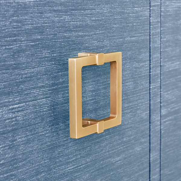 Effie Denim Blue Grasscloth Buffet