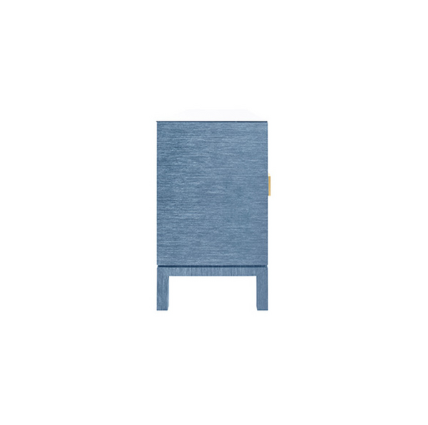 Effie Denim Blue Grasscloth Buffet