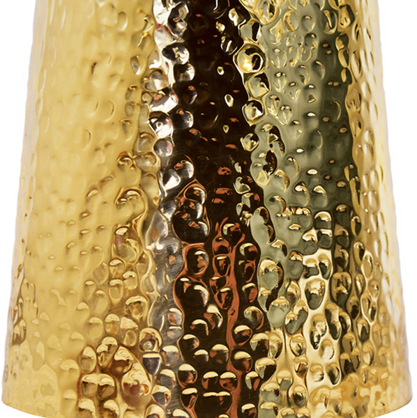 Cynthia Hammered Brass Side Table w/Marble Top