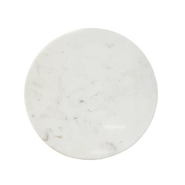 Cynthia Hammered Brass Side Table w/Marble Top