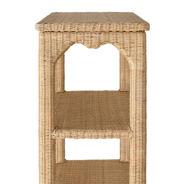 Cavalier Ming Style Rattan Five Shelf Etagère