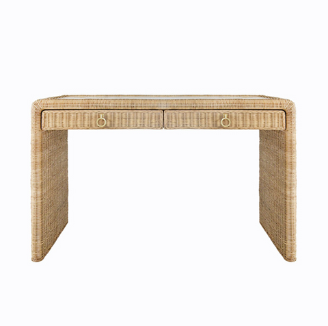 Worlds Away Adrien Rattan Desk