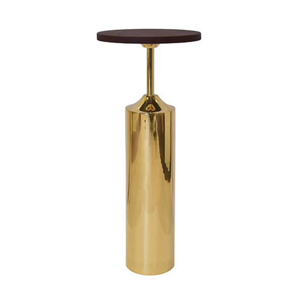 Bolton Cigar Table - Leather & Polished Brass
