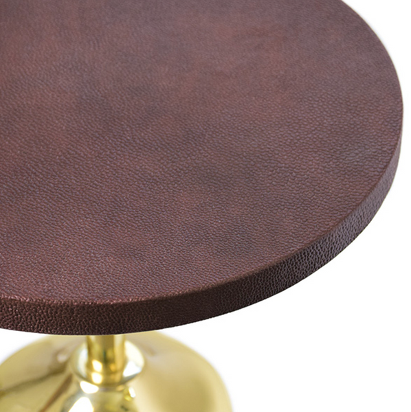 Bolton Cigar Table - Leather & Polished Brass