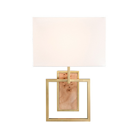 Trace Flushmount Wall Sconce in Burlwood