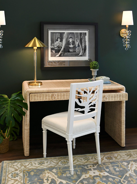 Tate Acrylic Table Lamp w/Brushed Brass Shade