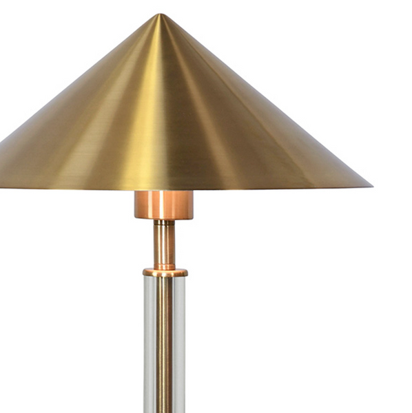 Tate Acrylic Table Lamp w/Brushed Brass Shade