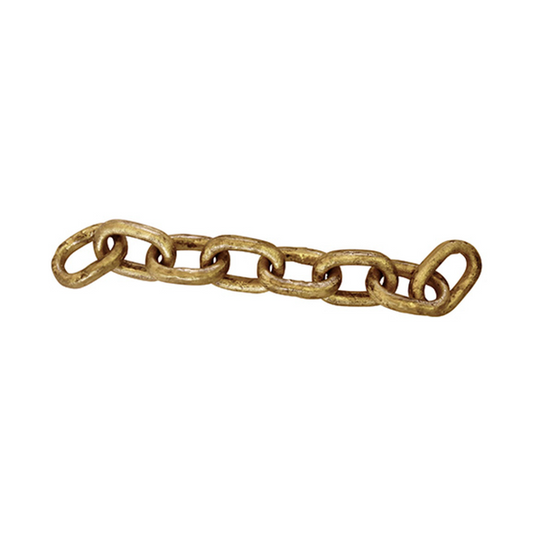Dax Aluminum Textured Brass Chain Link Decorative Object