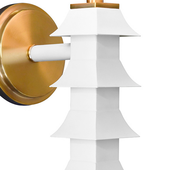 Sedona Tole Pagoda Wall Sconce w/Brass Accent